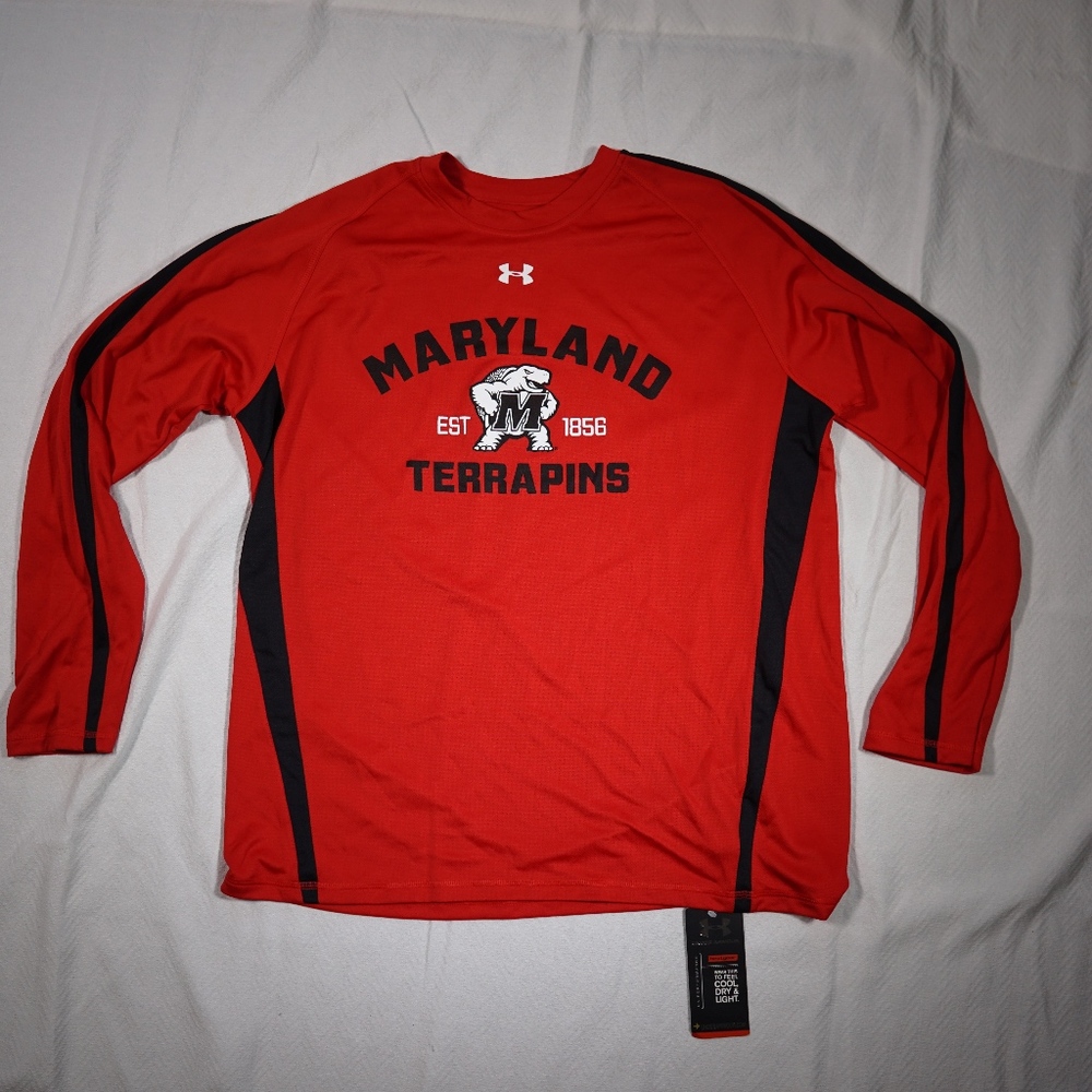 Under Armour Maryland Terrapins LS Shirt NWT